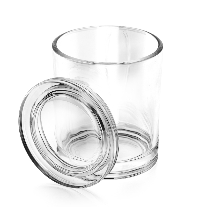 Wholesale manufacturers of clear glass candle jars with lids