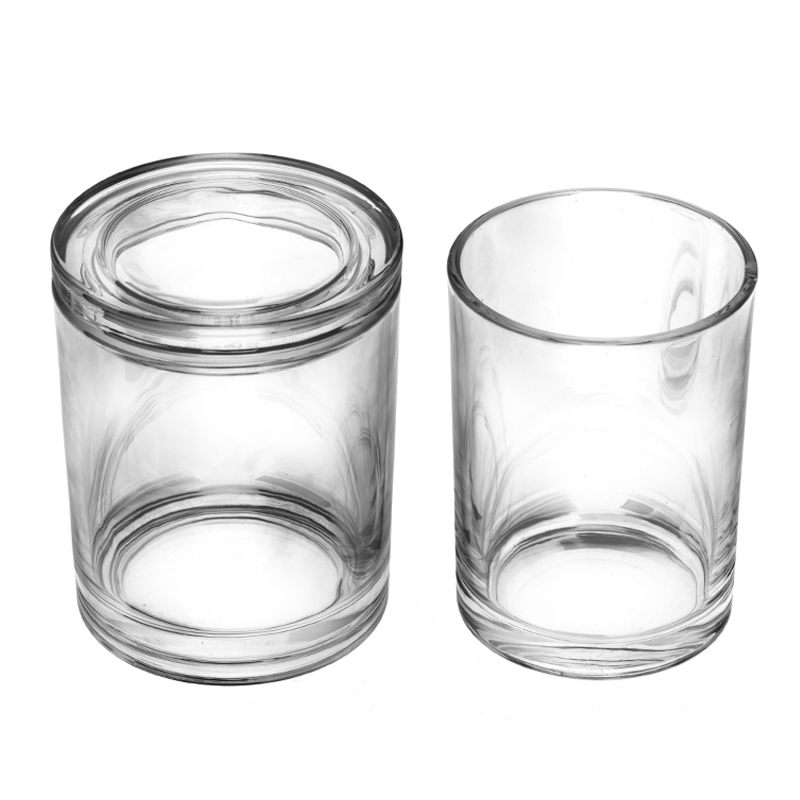 Wholesale manufacturers of clear glass candle jars with lids