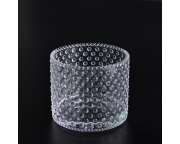 410ml hobnail glass candle holder