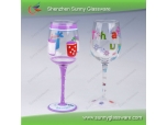 2013 Unique Design Hot Hand Painted Wine Glasses