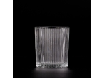 98ml glass candle holder vertical stripe clear glass jars