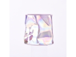 New product pink purple gradation irregular pattern glass candle jars