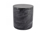 Wholesale Nordic Marble Candle Holder Decoration Cylinder Black Ceramic Candle Jar With Lid
