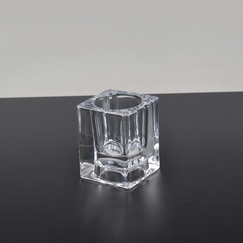 Glass candle holder