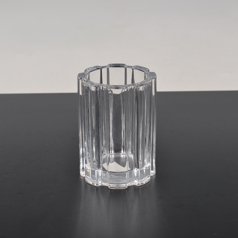 Glass candle holder