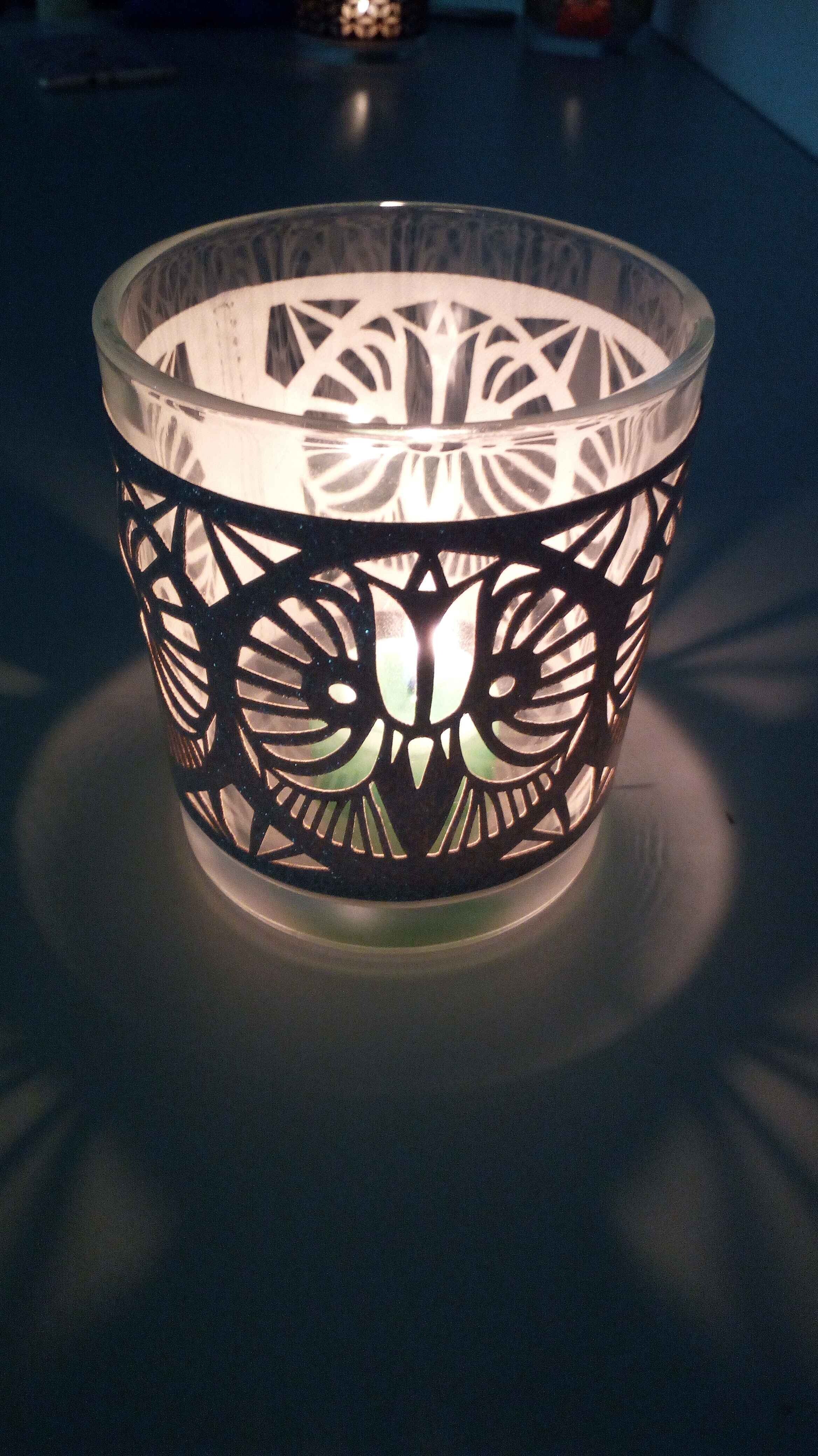 Lovely Shadow From Simple Glass Candle Holder