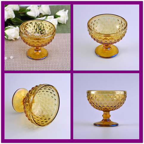 New  Dazzling  Iron Plating Glass Candle holders