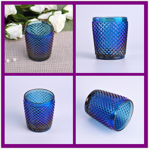 New  Dazzling  Iron Plating Glass Candle holders
