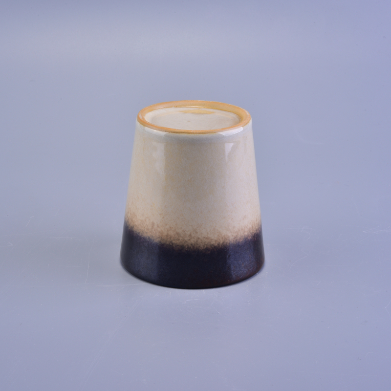 Cylinder wholesale ceramic candle holder cup 