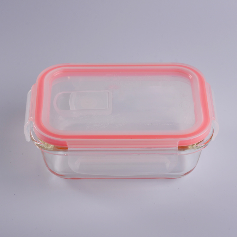 leak proof layered lunch box glass sugar bowl with lid