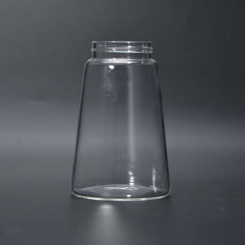 Tall cylinder glass bottle candle jar