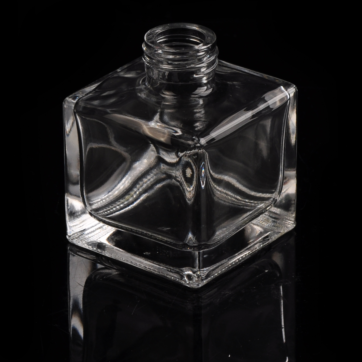 60ml Luxury crystal clear glass square diffuser bottle