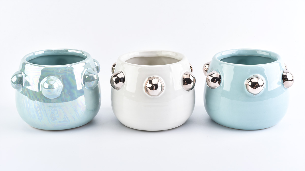 New design colorful home decoration ceramic candle jar