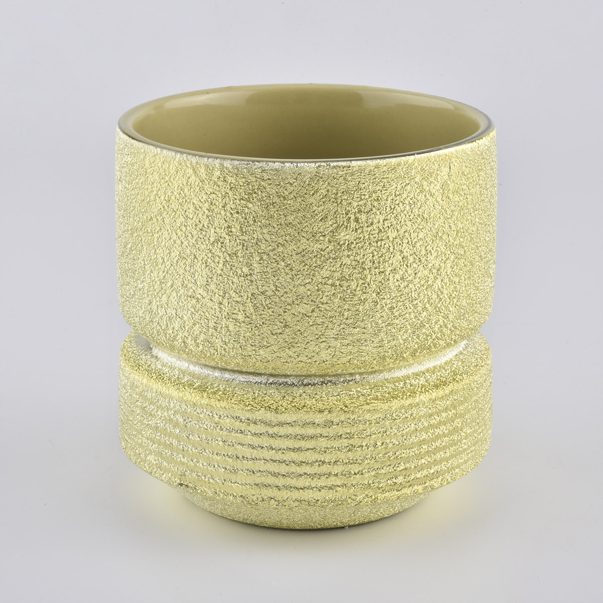 10oz gold ceramic candle jars wholesale