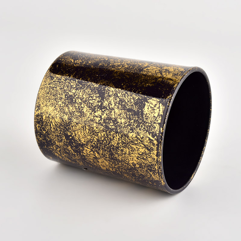 Luxury gold glass candle jar for home decoration wholesale Luxury gold glass candle jar for home decoration wholesale