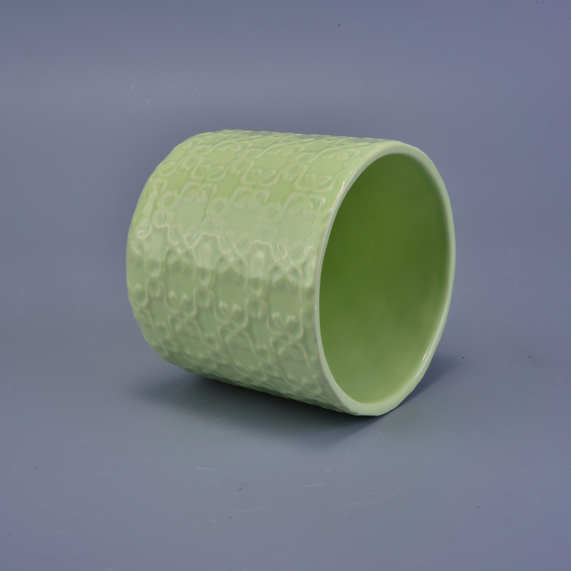Green round straight-sided ceramic candle holder
Green round straight-sided ceramic candle holder