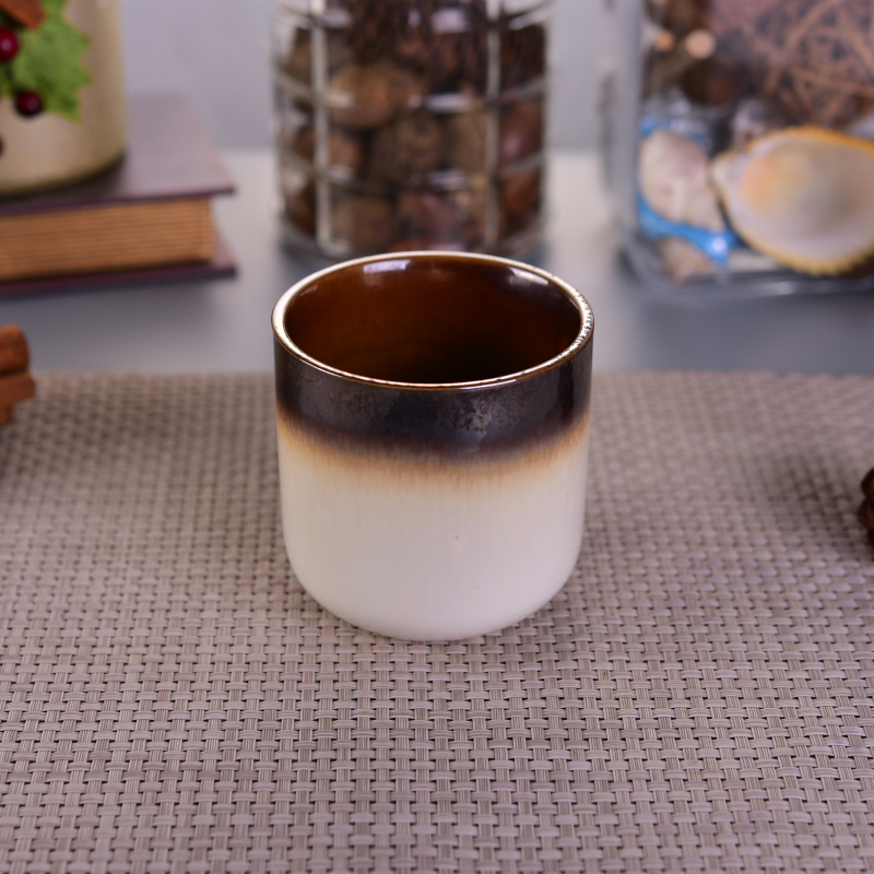 Popular round bottom ceramic scented candle jars