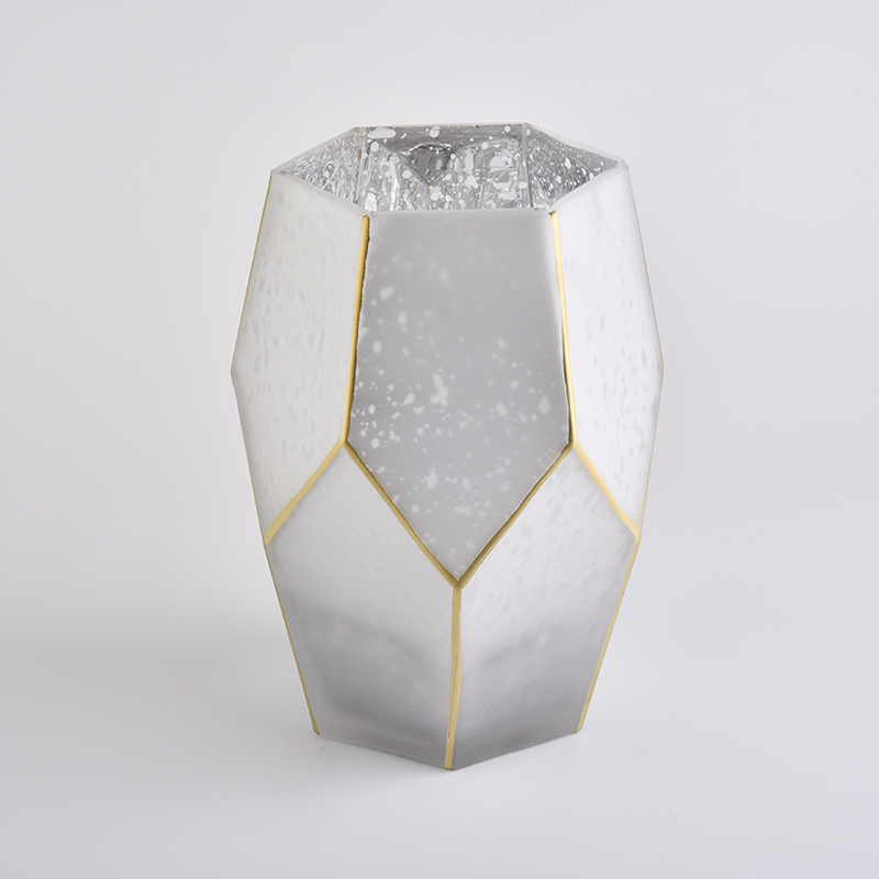 Polygon Glass Candle Holder Home Decor
