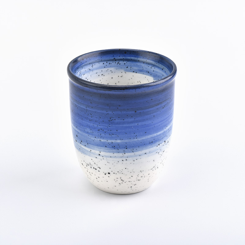 New gradient blue ceramic candlestick series New gradient blue ceramic candlestick series