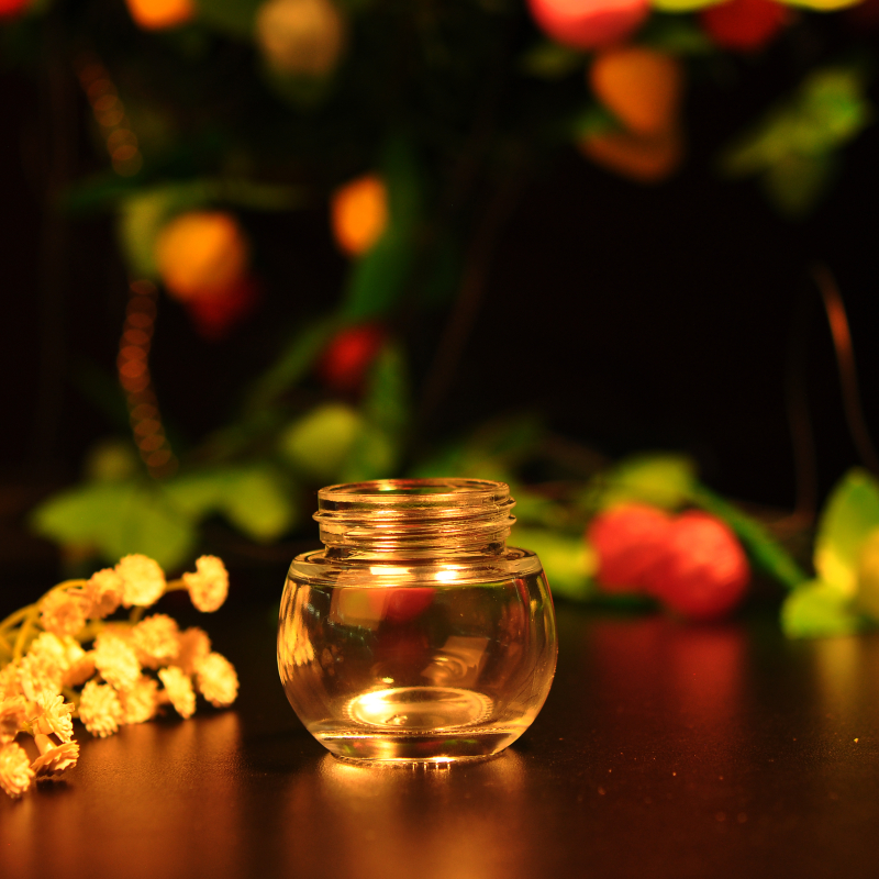 Thick base glass cream jar wholesale Thick base glass cream jar wholesale