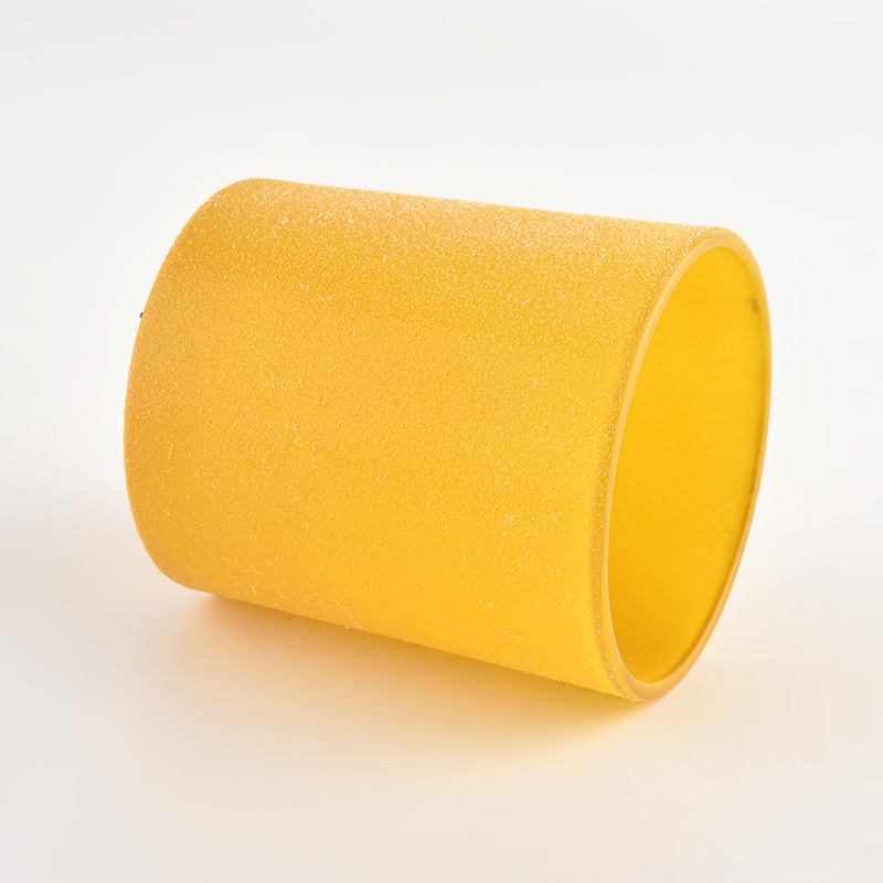 Color Painted Glass Candle Jar Yellow Decorative Glass Candle Jar 300ml For Wedding Color Painted Glass Candle Jar Yellow Decorative Glass Candle Jar 300ml For Wedding
