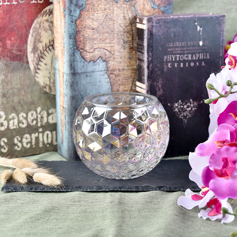 Home Decor Crystal Bowl Candle Holder Large Size 10cm Candle Lantern Crystal Candelabra Centerpieces Wedding
