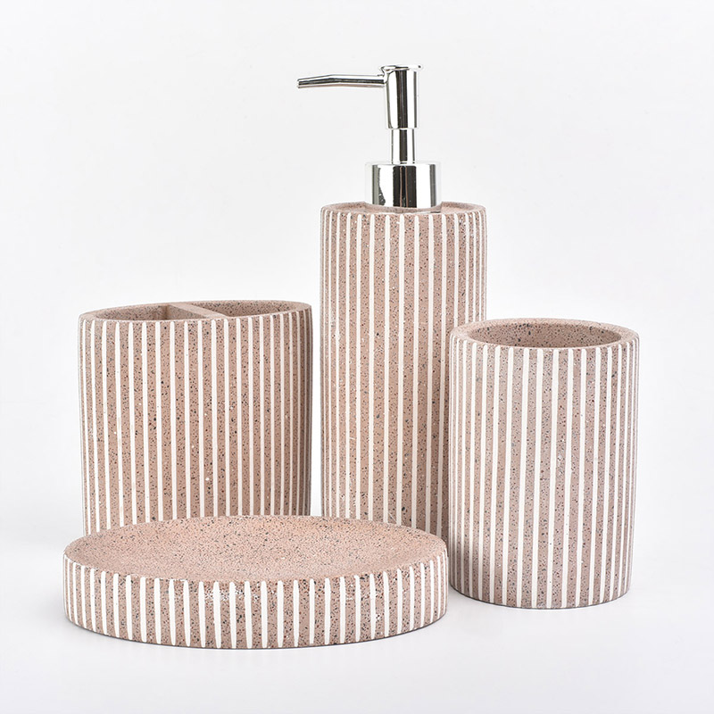 High quality luxury pink bathroom set soap dish