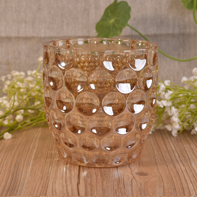Gold embossed glass candle holder Gold embossed glass candle holder
