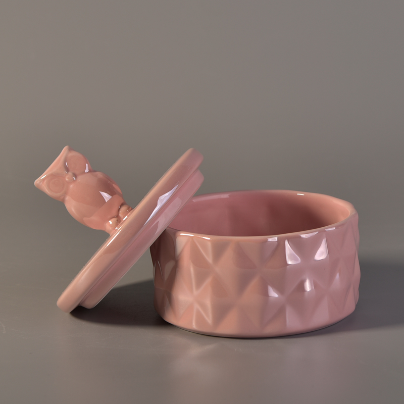 luster pink ceramic candle container with lid luster pink ceramic candle container with lid