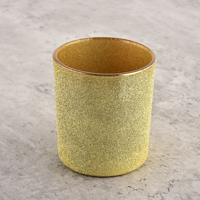 Beautiful golden glass candle jar for candle making Beautiful golden glass candle jar for candle making