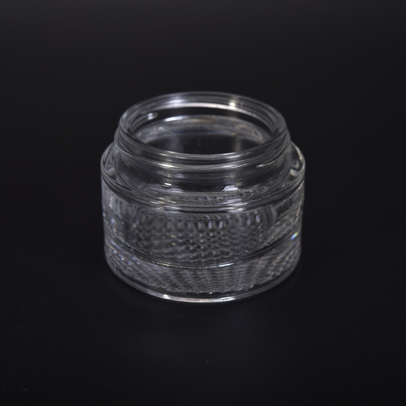 Glass makeup jar cream jar