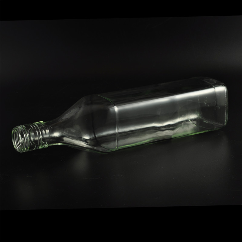 Clear glass wine bottle 