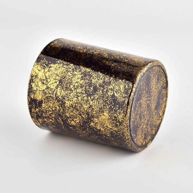 Luxury gold glass candle jar for home decoration wholesale Luxury gold glass candle jar for home decoration wholesale