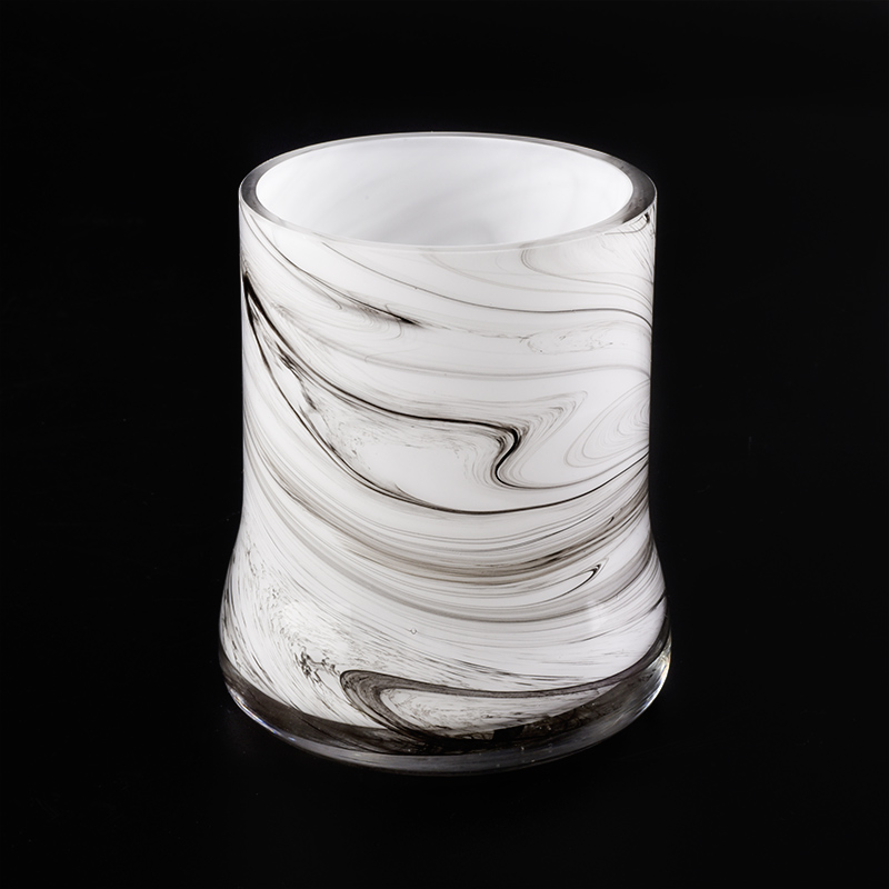 New design 10oz elegant handmade glass candle holder for home deco