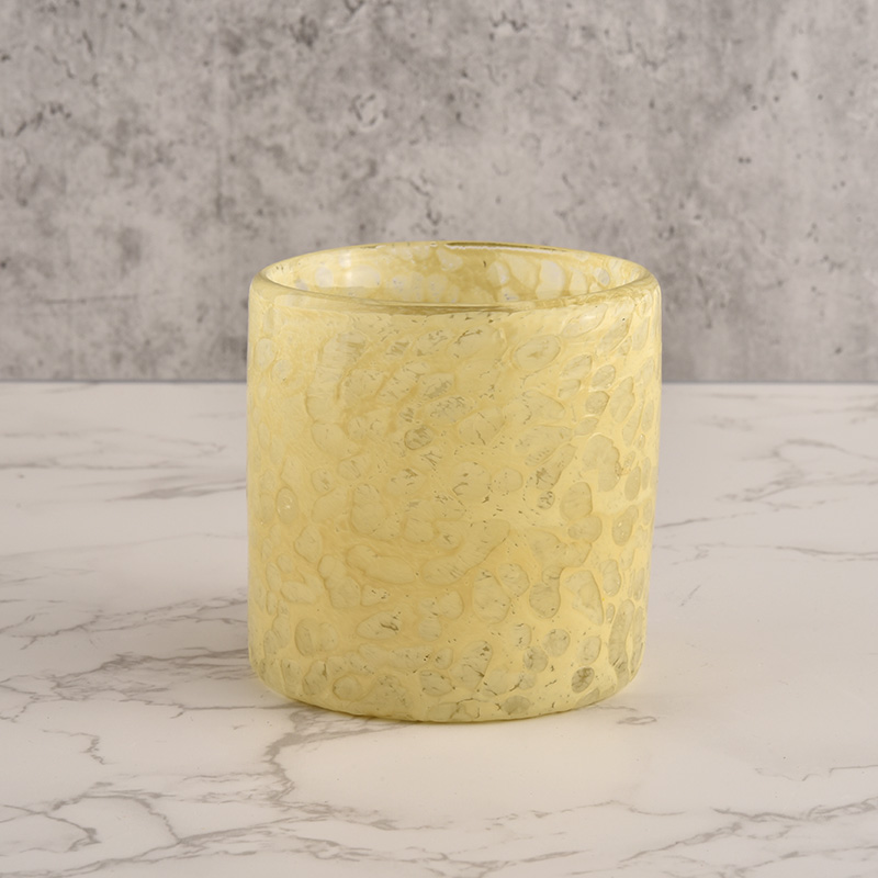 Sunny Glassware etched mosaic effect handmade glass candle vessels Sunny Glassware etched mosaic effect handmade glass candle vessels