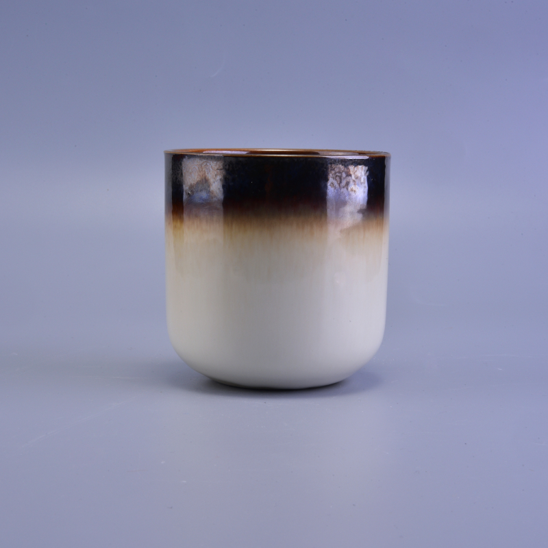 Popular round bottom ceramic scented candle jars