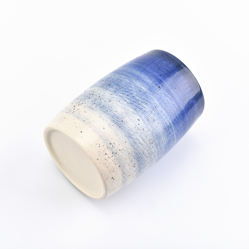 New gradient blue ceramic candlestick series New gradient blue ceramic candlestick series
