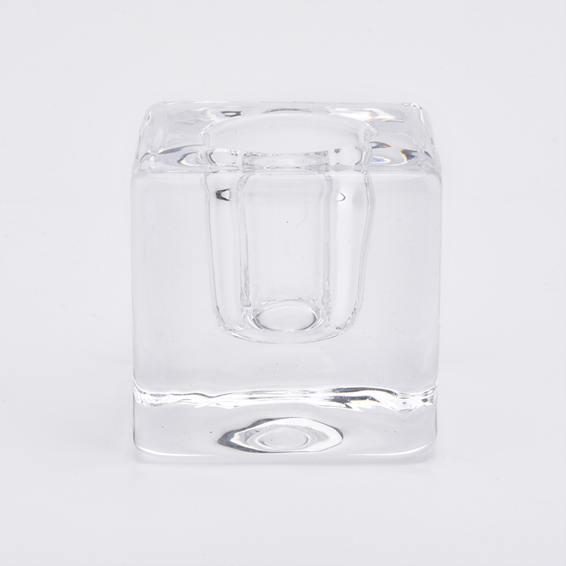 Supply 10ml Glass Votive Canlde Holder Square Shape outside Cylinder inside Candlestick Home Decor Wholesales