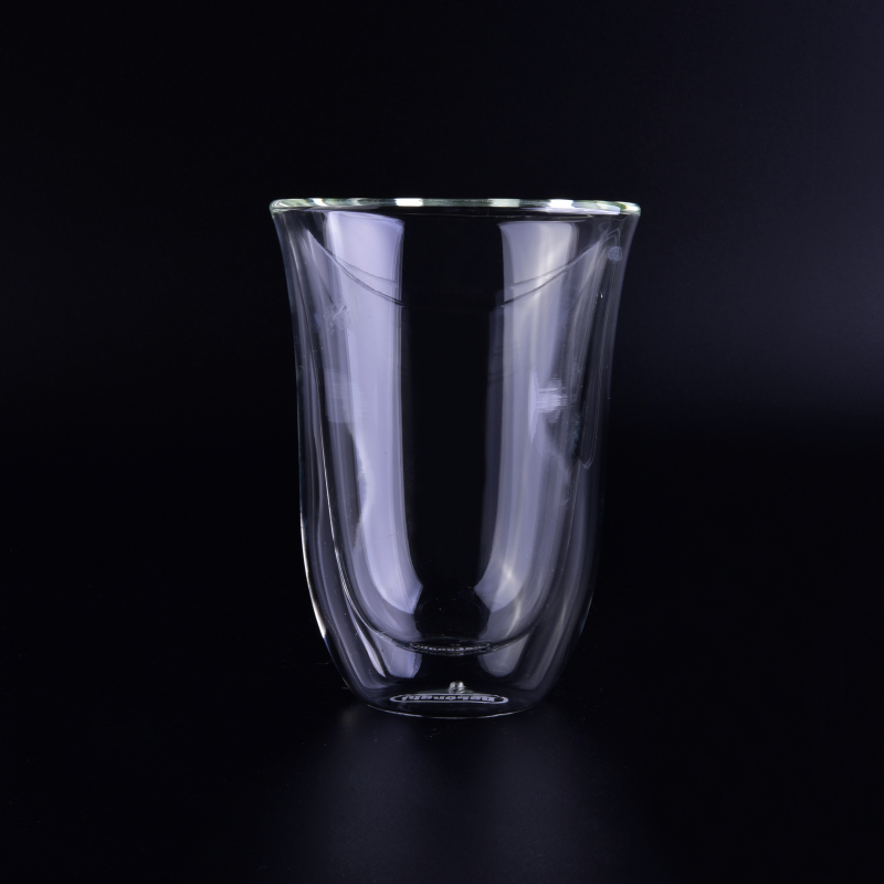 double wall drinking glass cups