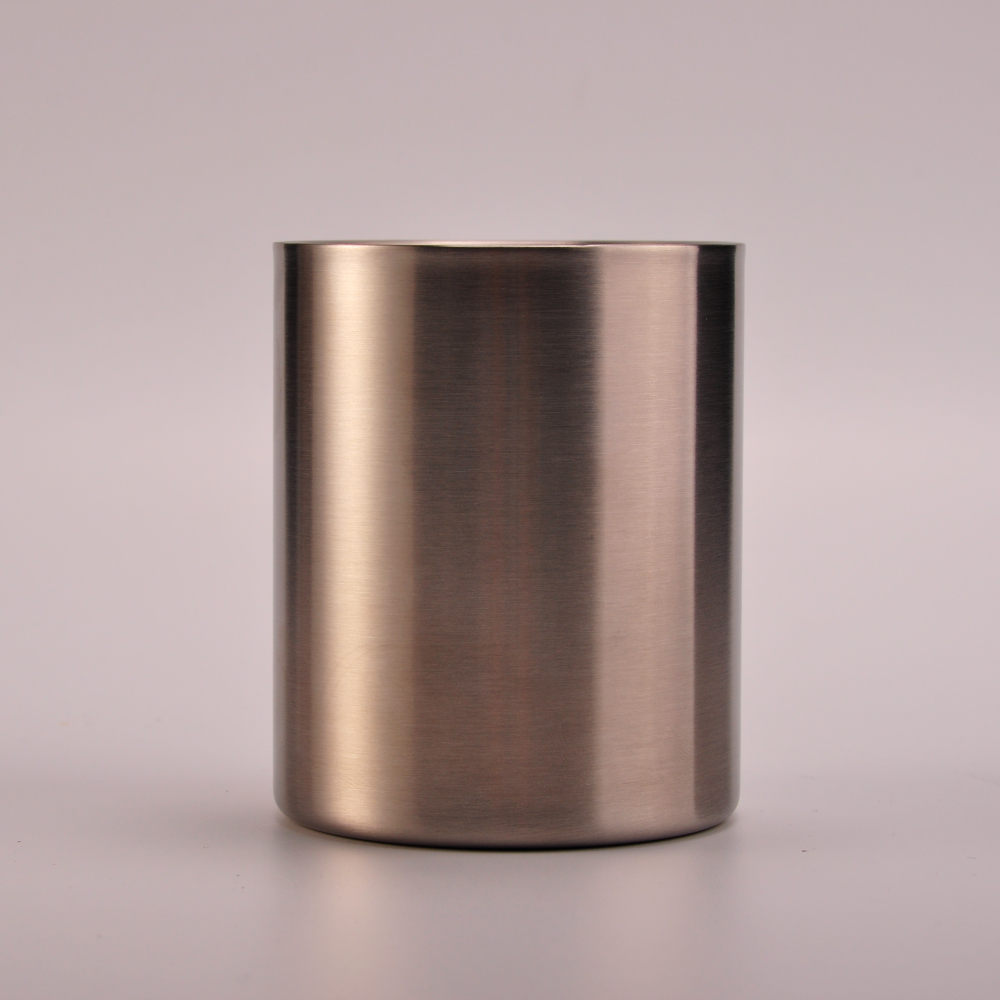 Cylinder Straight 304 Stainless Steel Candle Jars With Lids