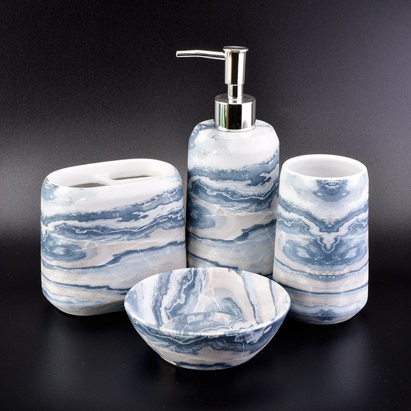 wholesale beautiful design of ceramic bath gift sets for home decoration 