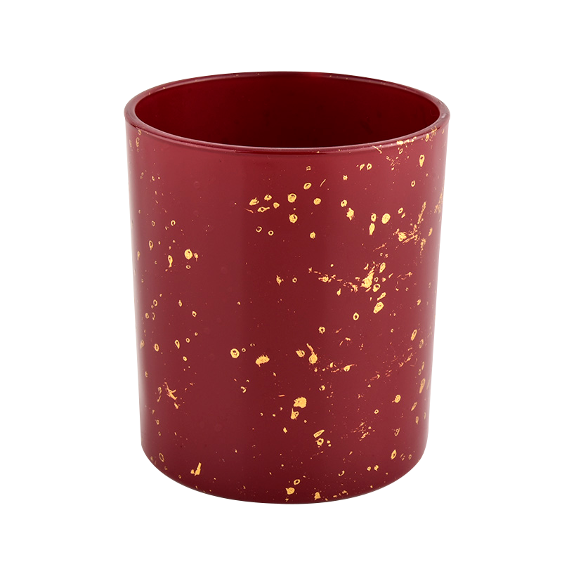  Luxury customized red glass candle jar
