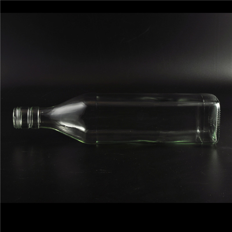Clear glass wine bottle 