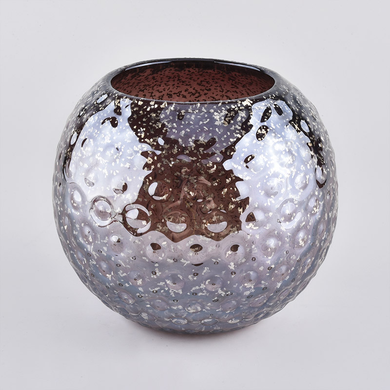 Round Ball Shaped Handmade Glass Candle Jar