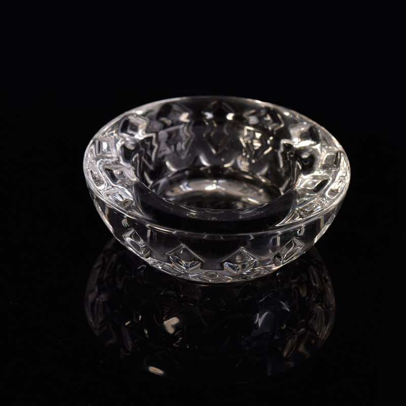 round tealight glass candle holder