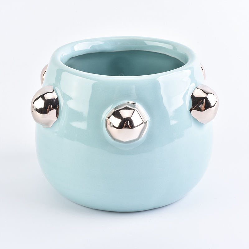 New design colorful home decoration ceramic candle jar 