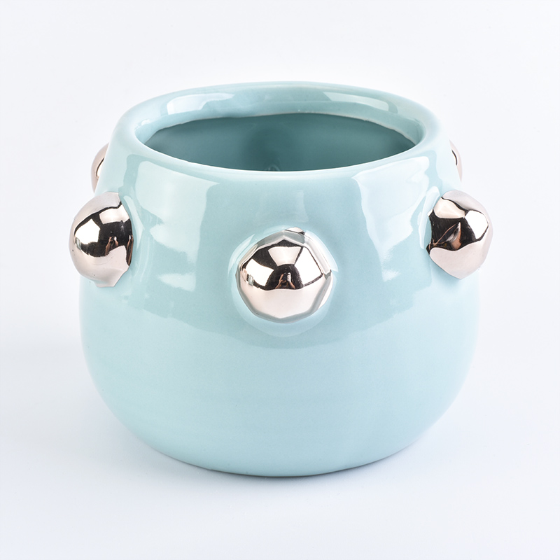 New design colorful home decoration ceramic candle jar