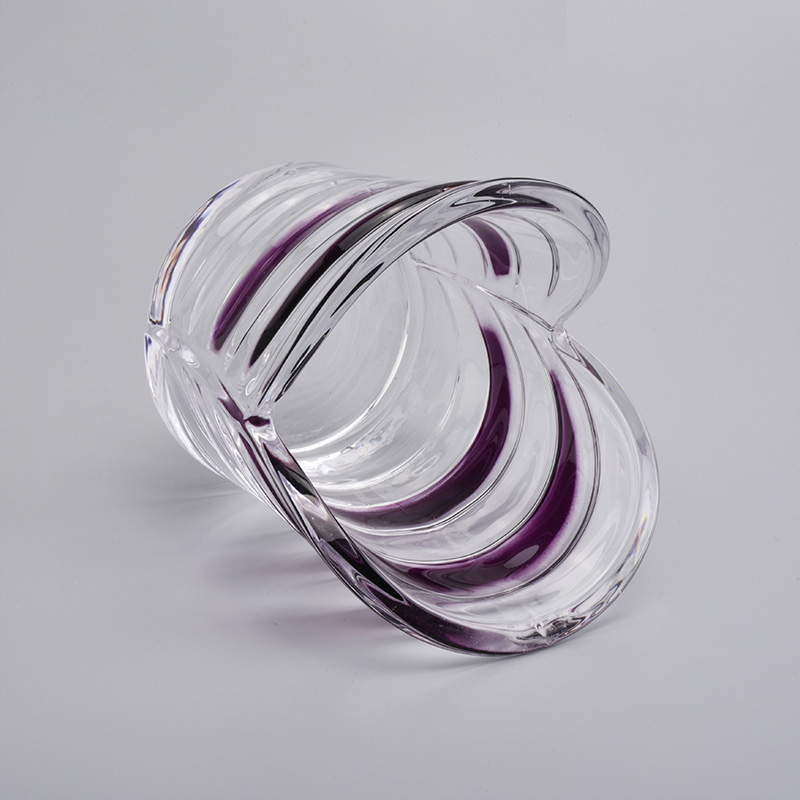 flower shape unique design glass votive jars