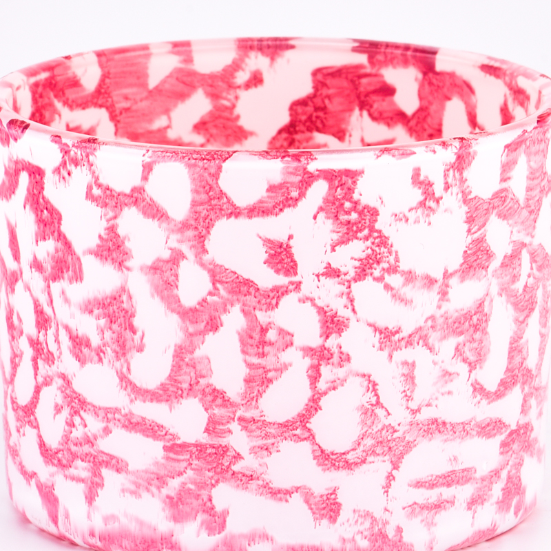Wholesale red wide mouth glass candle holder for candle making