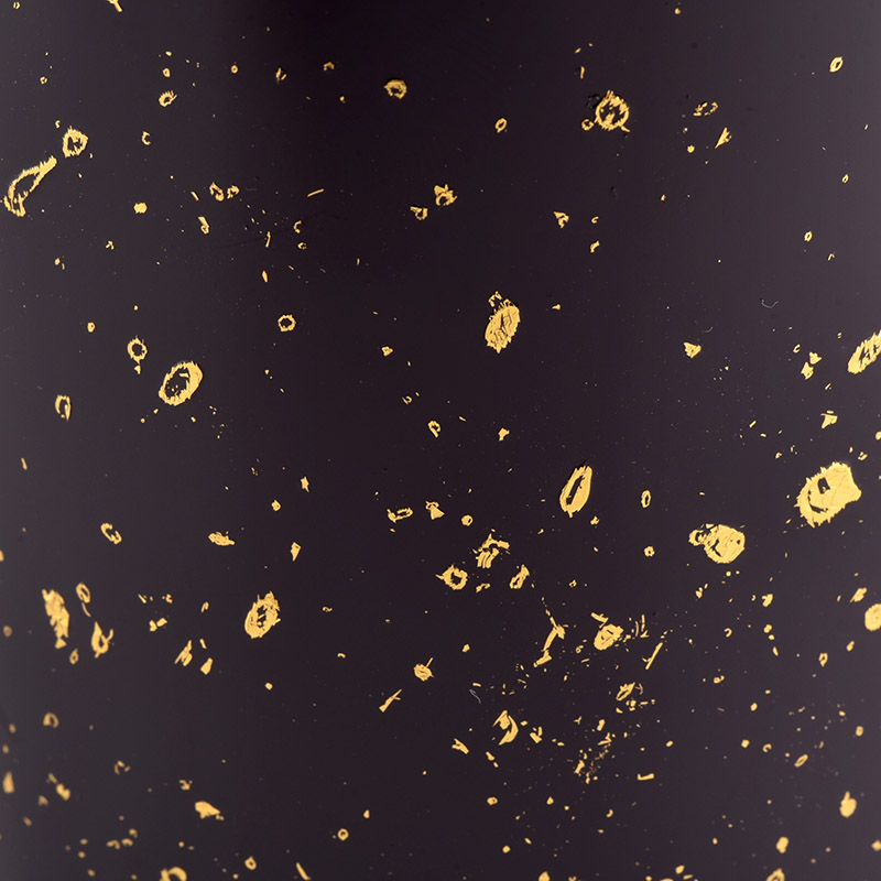 Decorative gold printing black glass candle jars wholesale Decorative gold printing black glass candle jars wholesale